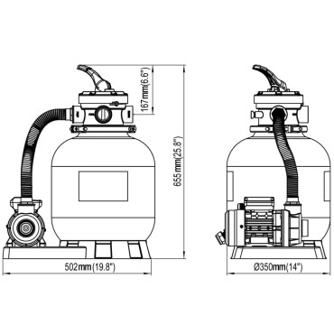 vidaXL Αντλίες/Φίλτρα Άμμου 2 τεμ. 600 W 17000 Λίτρα / Ώρα