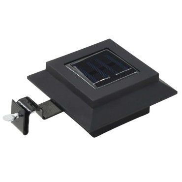 vidaXL Φωτιστικά Εξωτ. Χώρου Ηλιακά 12 τεμ. LED Τετράγωνα Μαύρα 12 εκ.