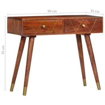 vidaXL Τραπέζι Κονσόλα 90x35x76cm από Μασίφ Ξύλο Ακακίας 1 τεμ.