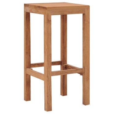 vidaXL Σκαμπό Μπαρ 4 τεμ. από Μασίφ Ξύλο Teak 35x35x75cm