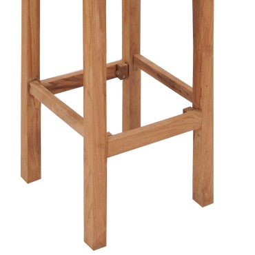 vidaXL Σκαμπό Μπαρ 4 τεμ. από Μασίφ Ξύλο Teak 35x35x75cm