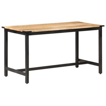 vidaXL Τραπεζαρία 140x70x76cm από Μασίφ Ακατέργαστο Ξύλο Μάνγκο 1 τεμ.