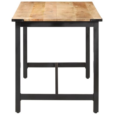 vidaXL Τραπεζαρία 140x70x76cm από Μασίφ Ακατέργαστο Ξύλο Μάνγκο 1 τεμ.