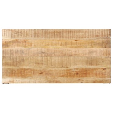 vidaXL Τραπεζαρία 140x70x76cm από Μασίφ Ακατέργαστο Ξύλο Μάνγκο 1 τεμ.