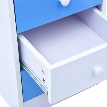 vidaXL Γραφείο Παιδικό με Ανακλινόμενη Επιφάνεια Μπλε και Λευκό 100x55x(73-87)cm 1 τεμ.