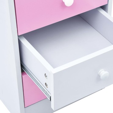 vidaXL Γραφείο Παιδικό με Ανακλινόμενη Επιφάνεια Ροζ και Λευκό 100x55x(73-87)cm 1 τεμ.