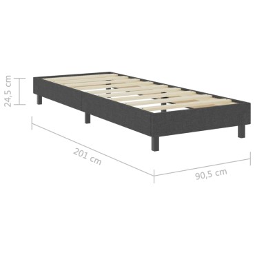 vidaXL Πλαίσιο Κρεβατιού Boxspring Γκρι 90x200cm Υφασμάτινο 1 τεμ. - Μονό