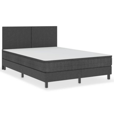 vidaXL Πλαίσιο Κρεβατιού Boxspring Γκρι 140x200cm Υφασμάτινο 1 τεμ. - Διπλό
