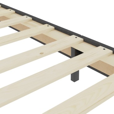vidaXL Πλαίσιο Κρεβατιού Boxspring Γκρι 140x200cm Υφασμάτινο 1 τεμ. - Διπλό
