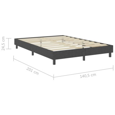 vidaXL Πλαίσιο Κρεβατιού Boxspring Γκρι 140x200cm Υφασμάτινο 1 τεμ. - Διπλό