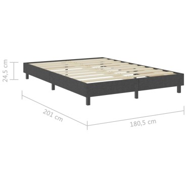 vidaXL Πλαίσιο Κρεβατιού Boxspring Γκρι 180x200cm Υφασμάτινο 1 τεμ. - Διπλό