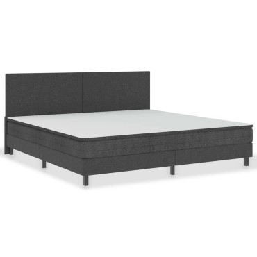 vidaXL Πλαίσιο Κρεβατιού Boxspring Γκρι 200 x 200 εκ. Υφασμάτινο
