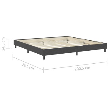 vidaXL Πλαίσιο Κρεβατιού Boxspring Γκρι 200 x 200 εκ. Υφασμάτινο