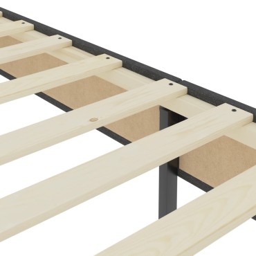 vidaXL Πλαίσιο Κρεβατιού Boxspring Γκρι 80 x 200 εκ. Υφασμάτινο