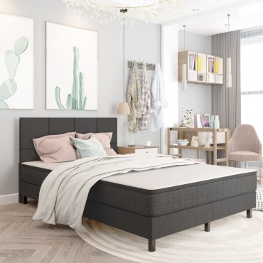 vidaXL Κεφαλάρι Σκούρο Γκρι 180x200cm Υφασμάτινο 1 τεμ.