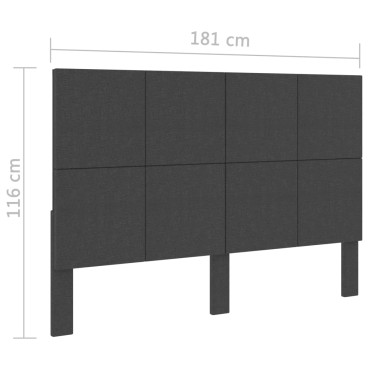 vidaXL Κεφαλάρι Σκούρο Γκρι 180x200cm Υφασμάτινο 1 τεμ.