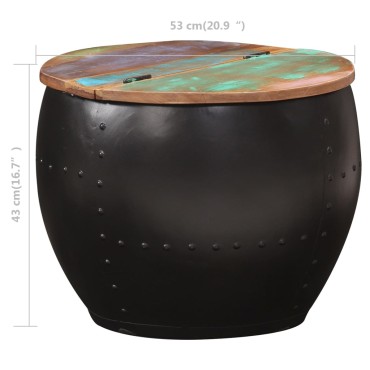 vidaXL Τραπεζάκι Σαλονιού 53x43cm από Μασίφ Ανακυκλωμένο Ξύλο 1 τεμ.