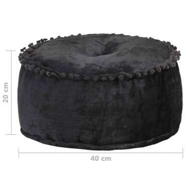 vidaXL Πουφ Στρογγυλό Ανθρακί 40x20cm Βελούδινο 1 τεμ.