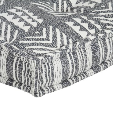 vidaXL Μαξιλάρι για Καναπέ από Παλέτες Γκρι Patchwork Υφασμάτινο 120x80x39cm