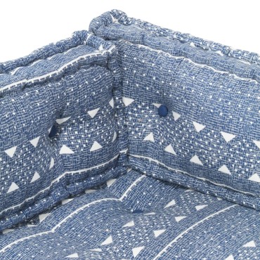 vidaXL Μαξιλάρι για Καναπέ από Παλέτες Ίντιγκο Patchwork Υφασμάτινο 120x80x39cm