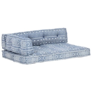 vidaXL Μαξιλάρι για Καναπέ από Παλέτες Ίντιγκο Patchwork Υφασμάτινο 120x80x39cm