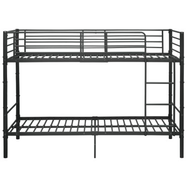 vidaXL Κουκέτα Μαύρη 90x200cm Μεταλλική 1 τεμ. - Μονό