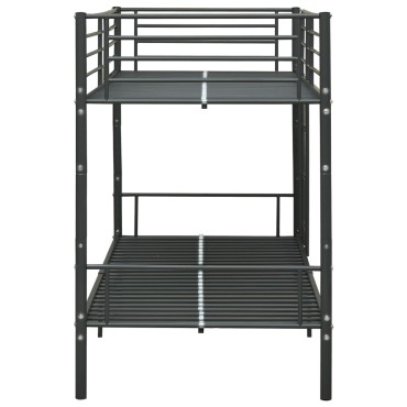 vidaXL Κουκέτα Μαύρη 90x200cm Μεταλλική 1 τεμ. - Μονό