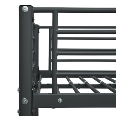 vidaXL Κουκέτα Μαύρη 90x200cm Μεταλλική 1 τεμ. - Μονό