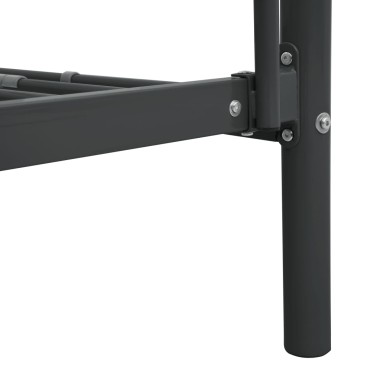 vidaXL Κουκέτα Μαύρη 90x200cm Μεταλλική 1 τεμ. - Μονό