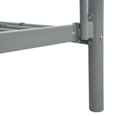 vidaXL Κουκέτα Γκρι 90x200cm Μεταλλική 1 τεμ. - Μονό