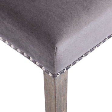 vidaXL Καρέκλα Τραπεζαρίας Γκρι Βελούδινη 55x69x108,5cm 1 τεμ.