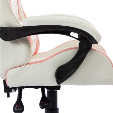 vidaXL Καρέκλα Racing Ροζ από Συνθετικό Δέρμα 64x65x(111,5-119)cm 1 τεμ.