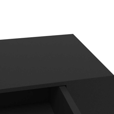 vidaXL Ράφι Τοίχου με Συρτάρι Μαύρο 48x25x8cm από MDF 1 τεμ.