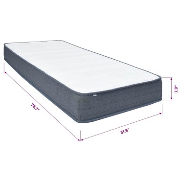 vidaXL Στρώμα για Κρεβάτι Boxspring Μεσαίας Σκληρότητας 200x80x20cm 1 τεμ. - Μονό