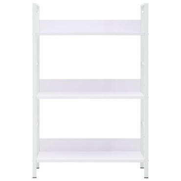 vidaXL Ραφιέρα 3 Επιπέδων Λευκή 60x27,6x90,5cm Επεξεργασμένο Ξύλο 1 τεμ.