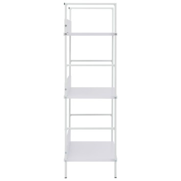vidaXL Ραφιέρα 3 Επιπέδων Λευκή 60x27,6x90,5cm Επεξεργασμένο Ξύλο 1 τεμ.