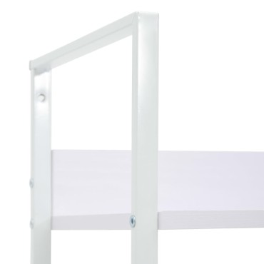 vidaXL Ραφιέρα 3 Επιπέδων Λευκή 60x27,6x90,5cm Επεξεργασμένο Ξύλο 1 τεμ.