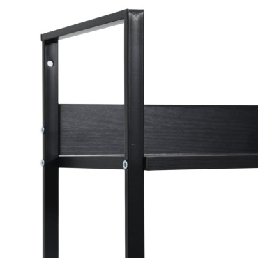 vidaXL Ραφιέρα 4 Επιπέδων Μαύρη 60x27,6x124,5cm Επεξεργασμένο Ξύλο 1 τεμ.