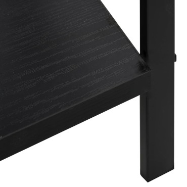 vidaXL Ραφιέρα 4 Επιπέδων Μαύρη 60x27,6x124,5cm Επεξεργασμένο Ξύλο 1 τεμ.