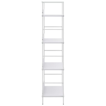 vidaXL Ραφιέρα 4 Επιπέδων Λευκή 60x27,6x124,5cm Επεξεργασμένο Ξύλο 1 τεμ.
