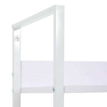 vidaXL Ραφιέρα 4 Επιπέδων Λευκή 60x27,6x124,5cm Επεξεργασμένο Ξύλο 1 τεμ.