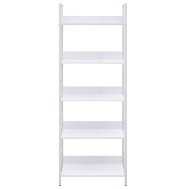 vidaXL Ραφιέρα 5 Επιπέδων Λευκή 60x27,6x158,5cm Επεξεργασμένο Ξύλο 1 τεμ.