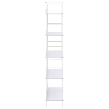 vidaXL Ραφιέρα 5 Επιπέδων Λευκή 60x27,6x158,5cm Επεξεργασμένο Ξύλο 1 τεμ.