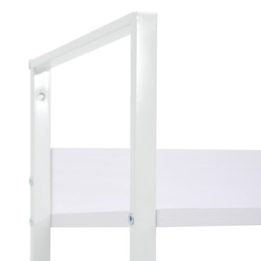 vidaXL Ραφιέρα 5 Επιπέδων Λευκή 60x27,6x158,5cm Επεξεργασμένο Ξύλο 1 τεμ.