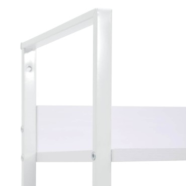 vidaXL Ραφιέρα 5 Επιπέδων Λευκή 60x27,6x158,5cm Επεξεργασμένο Ξύλο 1 τεμ.