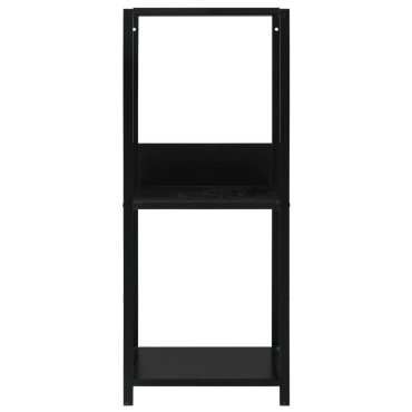 vidaXL Ραφιέρα Ίσια Μικρή Μαύρη 33,5x39,6x79,7cm Επεξ. Ξύλο 1 τεμ.