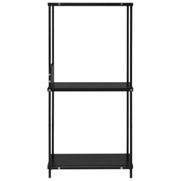 vidaXL Ραφιέρα Ίσια Μικρή Μαύρη 33,5x39,6x79,7cm Επεξ. Ξύλο 1 τεμ.