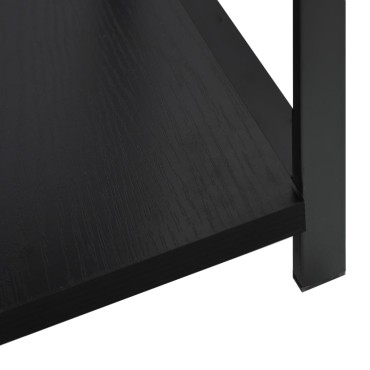 vidaXL Ραφιέρα Ίσια Μικρή Μαύρη 33,5x39,6x79,7cm Επεξ. Ξύλο 1 τεμ.