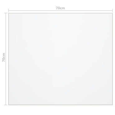 vidaXL Προστατευτικό Τραπεζιού Ματ 70x70cm / 1,6 χιλ. από PVC 1 τεμ.