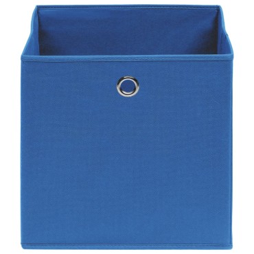 vidaXL Κουτιά Αποθήκευσης 10 τεμ. Μπλε 32 x 32 x 32 εκ. Υφασμάτινα